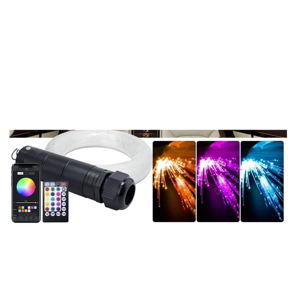 DC12V 6W RGB Car Roof Star Lights LED Fiber Optic star ceiling Light kits 2M 0.75mm 100~460pcs Optical fiber with RF control