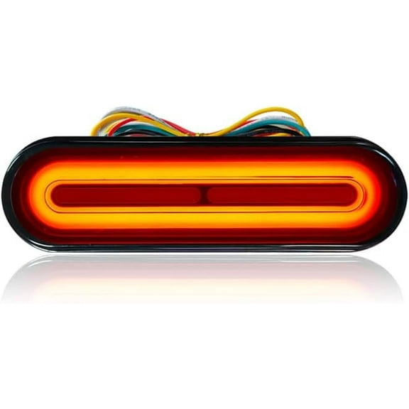 DC12V Dual Color Motorcycle ATV Tail Light White Color For License Plate Light and Red Color For Tail Light Brake Stop Light Lamp (Pack of 1)