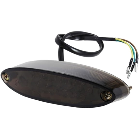 DC12V Dual Color Motorcycle ATV Tail Light White Color For License Plate Light and Red Color For Tail Light Brake Stop Light Lamp (Pack of 1)