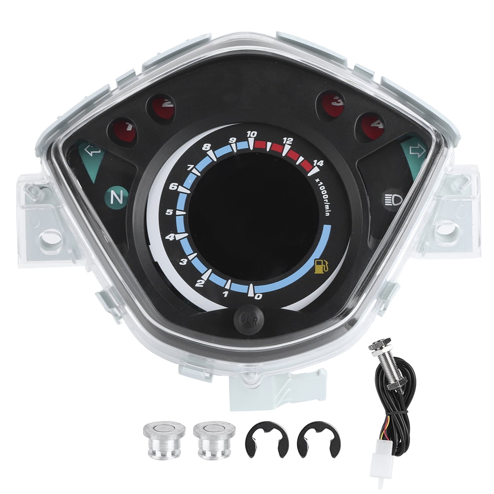 DC12V Motorcycle LCD Speedometer with Odometer and Tachometer - Max Speed 199km/h, Total Distance 999999km, Revs 14000 r/min