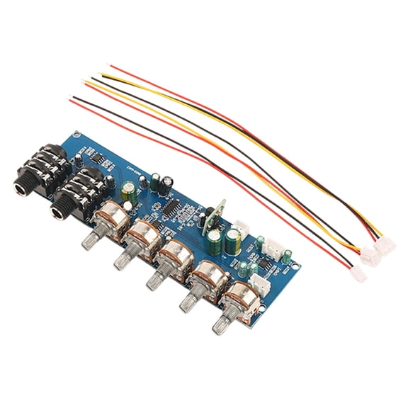 DC12V Powered Microphone Reverbs Board PT2399 Delay Chip Double Mic Preamplifier for MultiUser Karaoke Party Fun