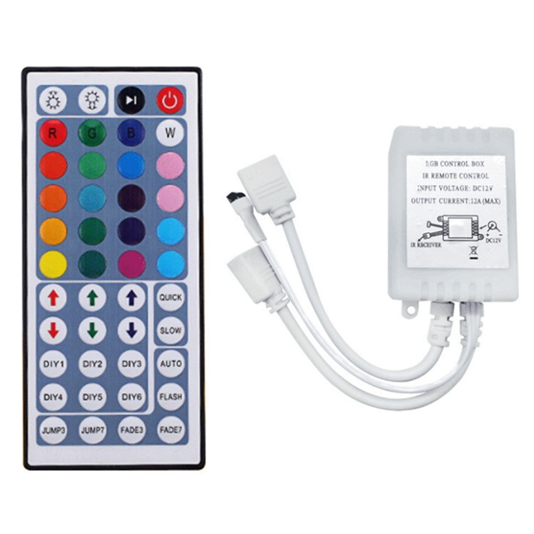 DC12V RGB LED Controller+44 Keys Remote Control RGB Control Box IR ...
