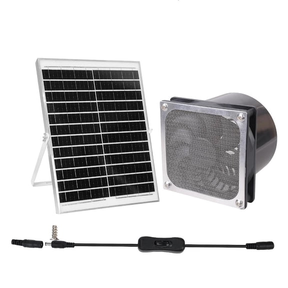 DC12V Solar Exhaust Blower Fan With Mesh Cover 120mm Solar Panel Ventilation Fan