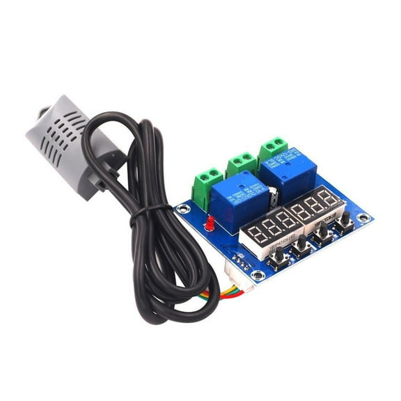 12V Double Output Thermometers Hygrometer Control Module Board Thermostat Module Digital Temperature Humidity Controller