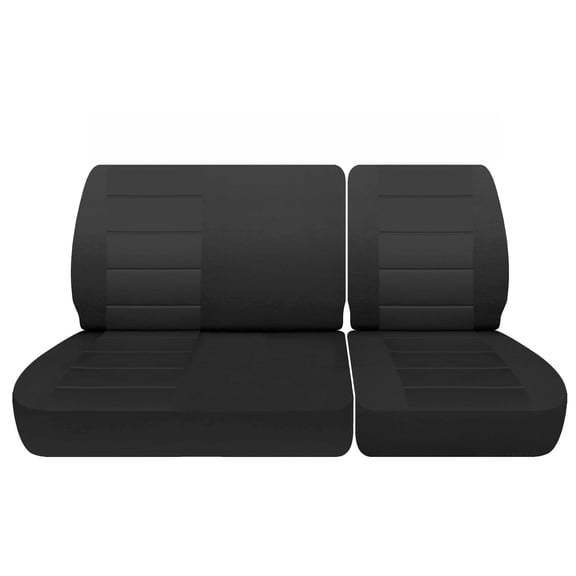 Fits 1988-1991 Chevy C/K 1500 Seat Covers 40/60 Split bench NO HR Cotton:Solid Charcoal