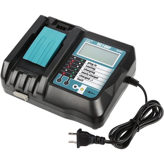 DC18RC Li-Ion Battery Charger with LED Screen for Makita 14.4V-18V Lithium-ion battery BL1830 BL1840 BL1850 BL1815