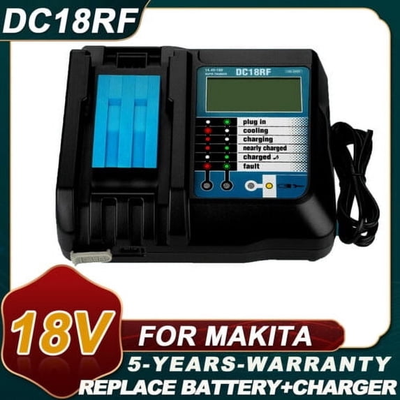 DC18RF 18V Battery Charger Power Tools 3.5A Fast Charger for Makita 14.4V 18V Lithium ion Battery BL1830B BL1850B BL1860B BL1430 BL1440B BL1450