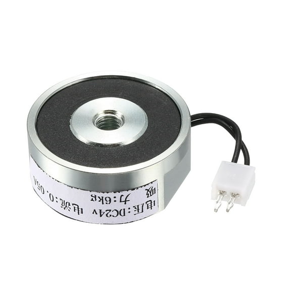 DC24V 60N 6KG Force Eelectric Lifting Magnet Electromagnet Solenoid Lift Holding 25mm x 10mm