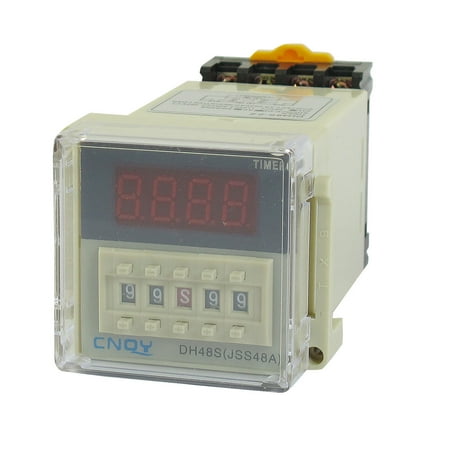 /DC24V DPDT 8P 0.01S-99H99M Timer Delay DIN Rail Time Relay DH48S-2Z w Socket
