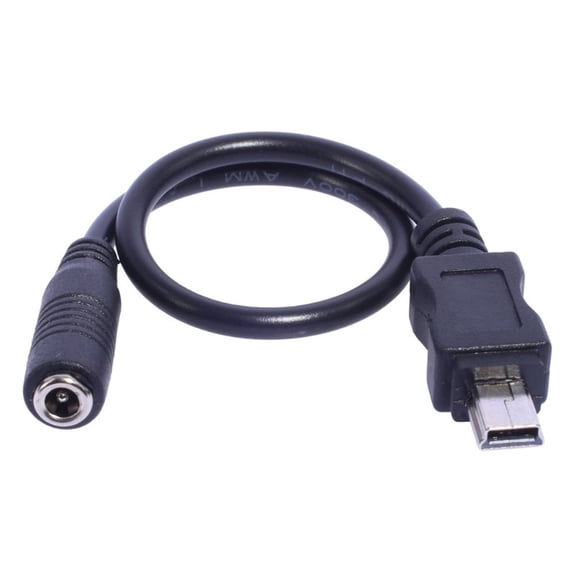 DC3.5x1.35mm to Mini USB Power Plug Charging Cable Compact and Reliable 20cm