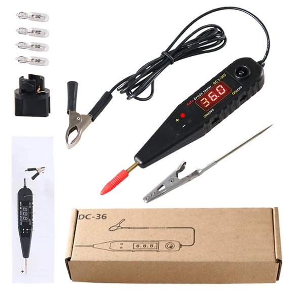 DC36 Power Circuit Probe Tester Electrical System Tool, Electrical Circuit Tester With Voltmeter For Truck Boat, Multimeter Car Diagnostic Tool
