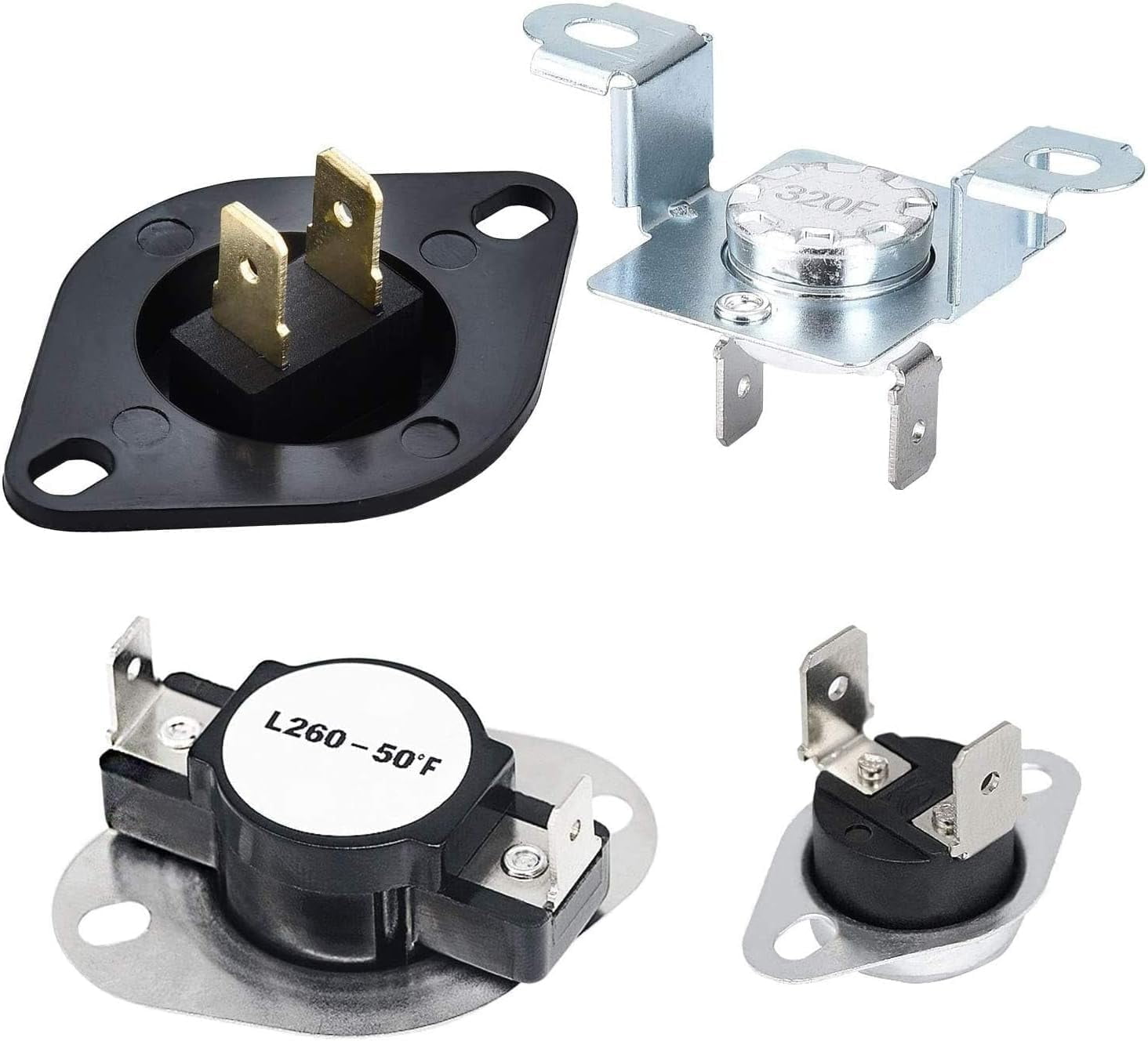 DC47-00016A Thermal Fuse & DC96-00887A DC96-00887C Thermostat DC47-00018A High Limit DC32-00007A Cut-Off Compatible with Sam-Sung Ken-More Dryer Replacement by Romalon