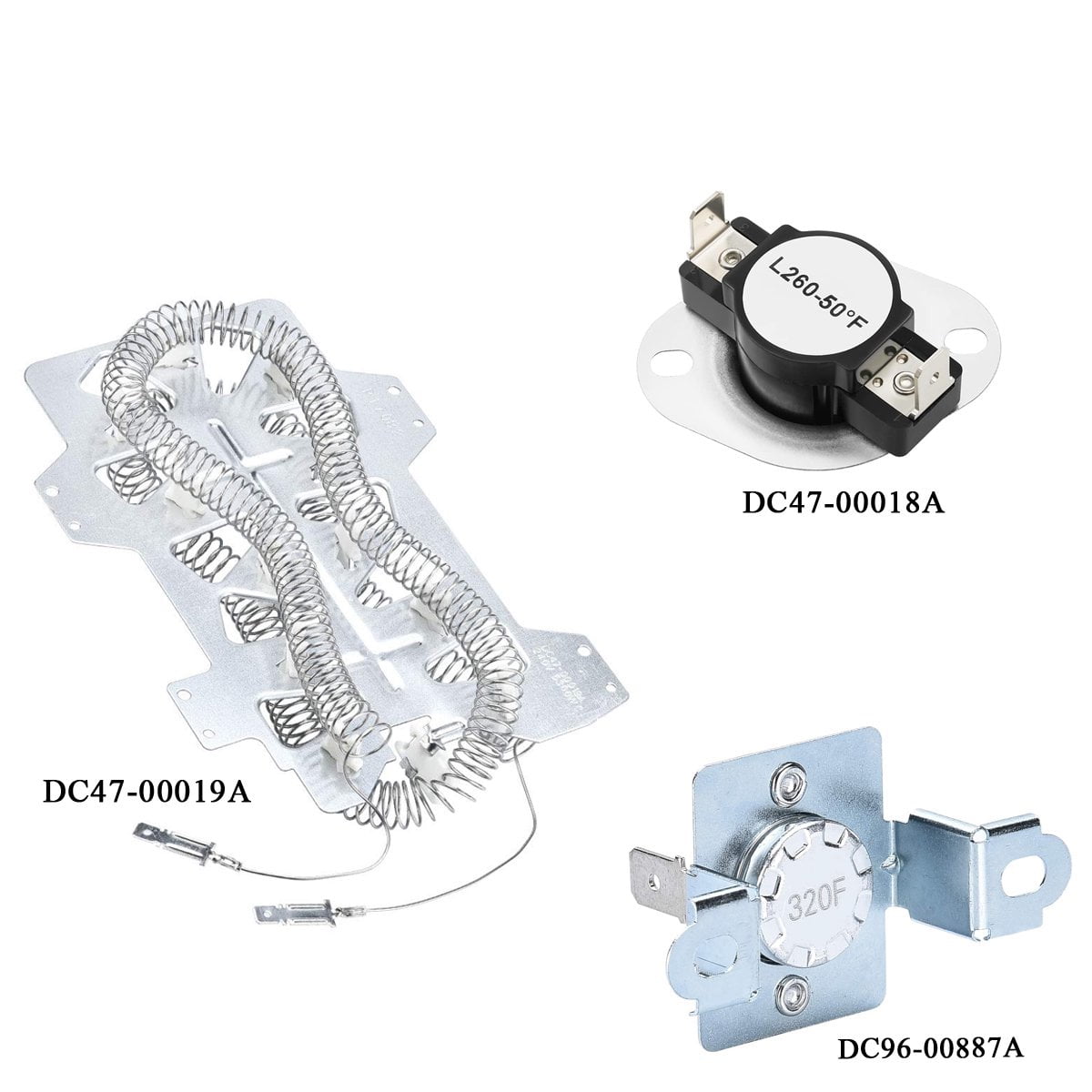 DC47-00019A DC47-00018A DC96-00887A Dryer Heating Element Fit For Samsung