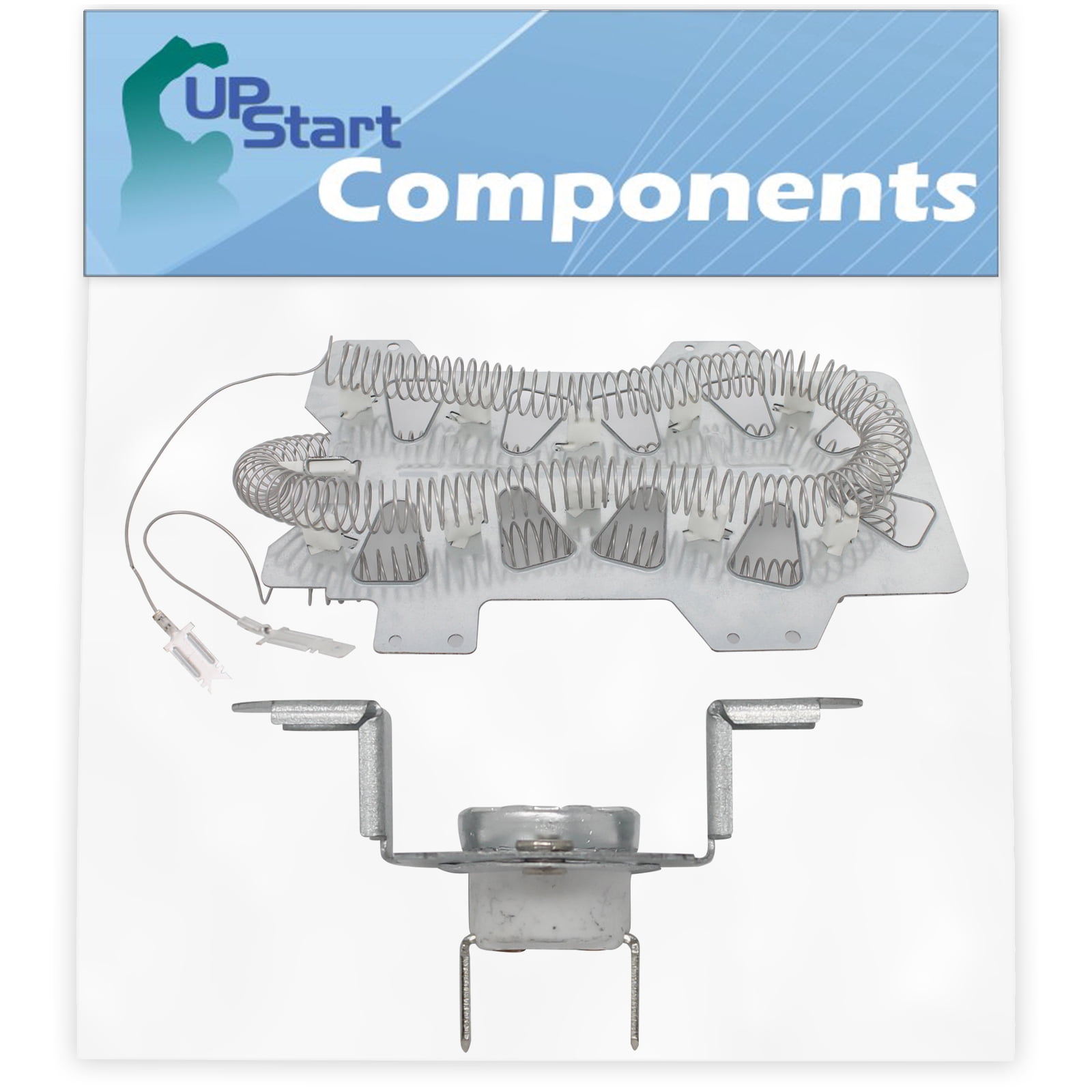 DC47-00019A Dryer Heating Element & DC96-00887A Thermal Fuse Replacement for Samsung DV448AEW/XAA-0002 Dryer - Compatible with DC47-00019A & DC96-00887C Heater Element & Bracket Thermostat Kit