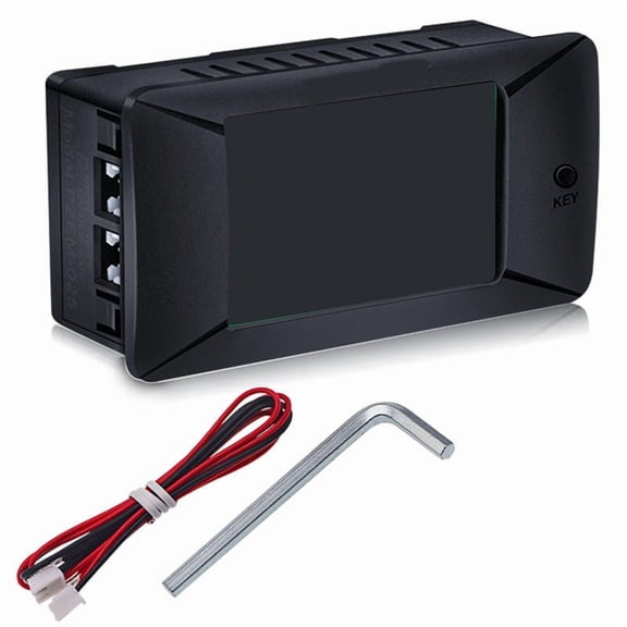 DC5-12V 100A Shunt Bulit-in DC Digital Battery Tester Two-Way Ammeter Voltmeter Power Energy Watt Meter,1 * Digital Display Voltmeter,As Shown