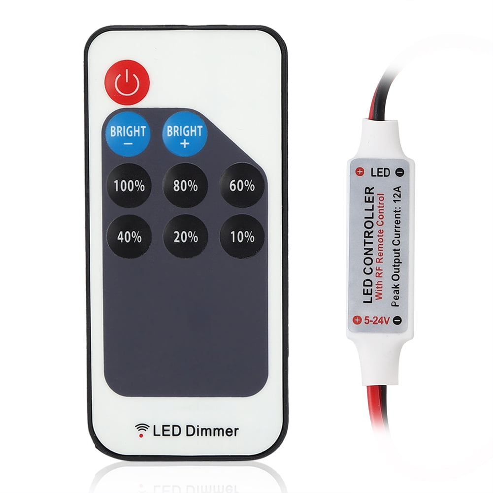 Dc5 24v 9 keys single color rf mini dimmer remote controller for led
