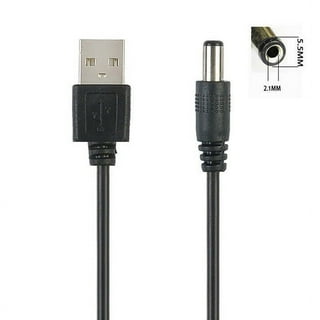 VOSS Power Barrel Port To USB DC Connector 1M 2.1mm Jack Cable 5V
