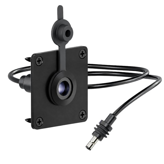 DC5.5X2.1Mm Pass-Through Wall Socket with Hinged Cap for Covered Panel Access