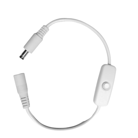 DC5.5x2.1mm Male to Female Power Extension Cable With Switcher for LED Light and Security Cameras