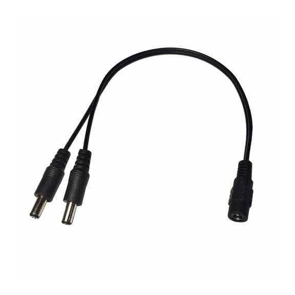 DC5.5x2.1mm Power Plug 1 Female to 2 Male Connectors Cable Plug 1 to 2 Connectors Splitter Way Power Adapter Wrie