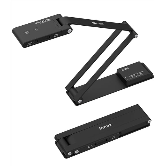 DC500 13MP 4K USB Document Camera, Webcam & Scanner, 3-in-1, 13MP, Noise-Caelling Mic, Dual Autofocus, Auto Flip, Built-in LED , OCR, Win, Mac, Chromebook, Distae Education, Meetings