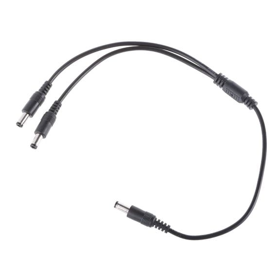 DC5521/5525 to Double DC5521/5525 Splitter Cord 1xMale to 2xMale Power Adapter Cable Wire for LED Light Router Fan