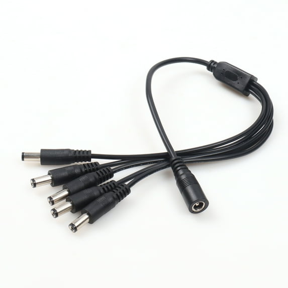 DC5521 Female to 4 Male Way Power Splitter Cable for CCTV Security Systems Control Devices
