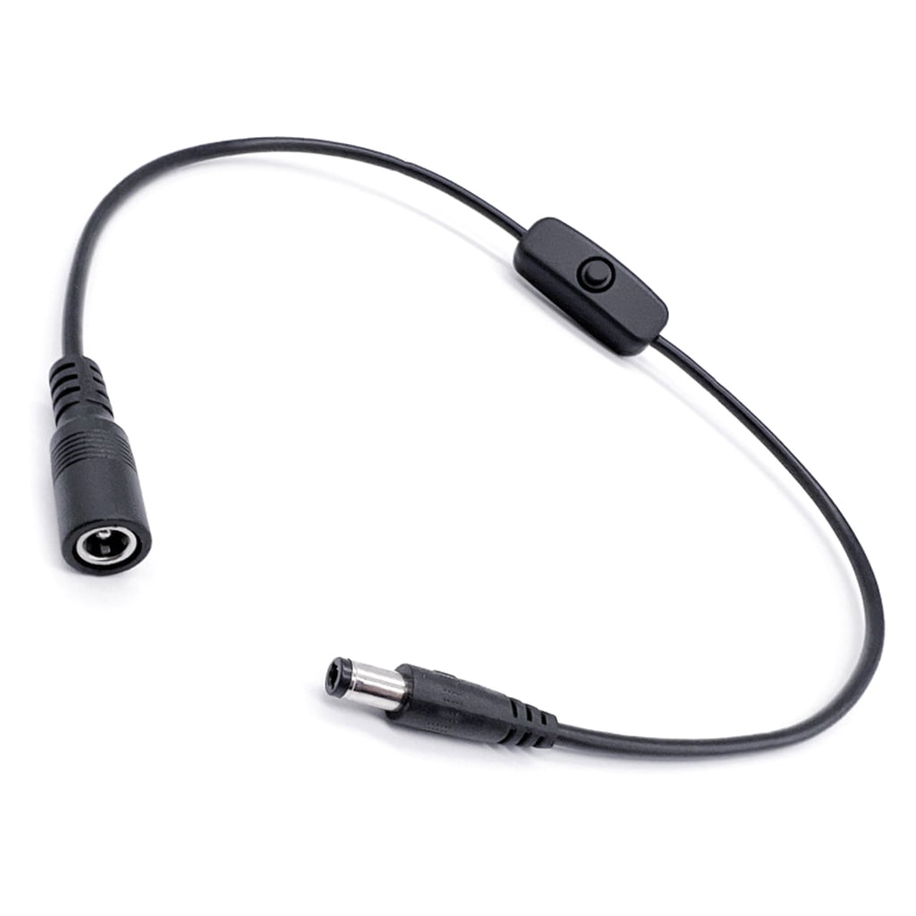 DC5521 Male To Female Extension Cable With On Off Switches For Monitors ...