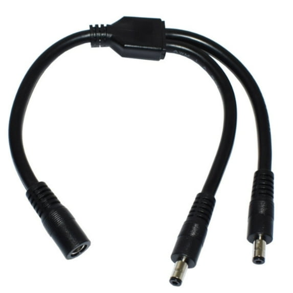 DC5521 Power Cable Female to 2xMale Connector 5.5x2.1mm Adapter Cord Wire for Security Cameras and Networking Devices