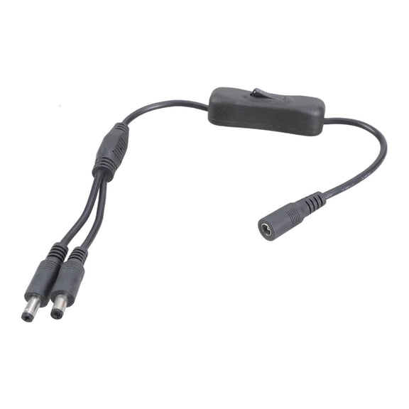 DC5521 Y Splitter Power Cable Switcher 5.5x2.1mm Female to Double Male