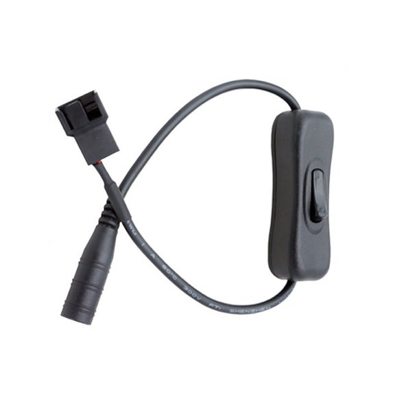 DC5521 to 4Pin Computer Case Fan Adapter Cable with Power Button for Flexible Fan Control 310mm Length