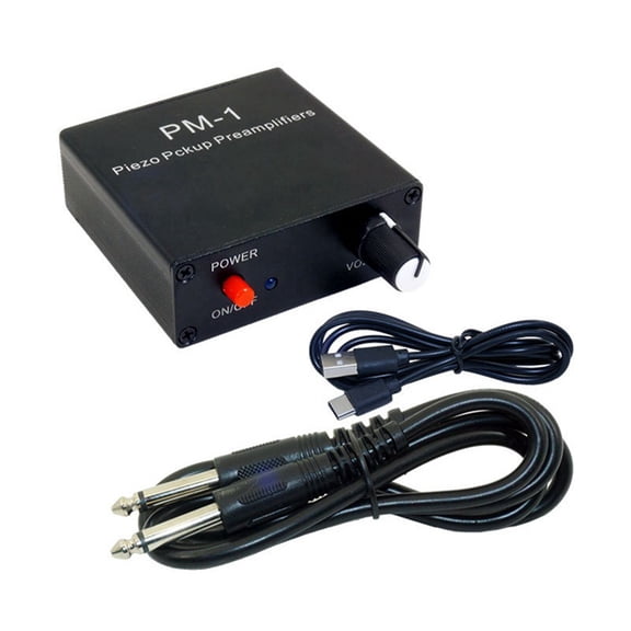 DC5V 6.35mm Guitar Piezo Contact Pickup Preamplifiers for Guitar Violin Cello Kalimba Harps Banjo Mandolin Ukulele