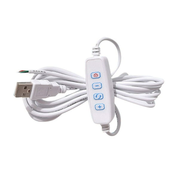 DC5V LED Dimmer Extension Cord USB Port Power Supply Cable Dimming Controller for LED Lights, Ribbon Lights,Tape Lights