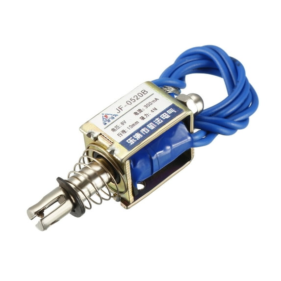 DC6V 4N 10mm Push Pull Type Solenoid Electromagnet, Open Frame Type, Linear Motion