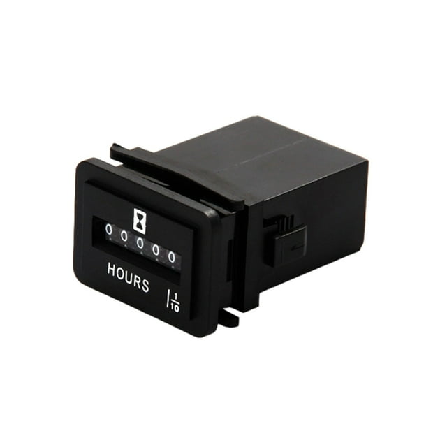 DC6V80V Hour Meter Boat Engine Car Trucks Mechanical Hourmeter Counter