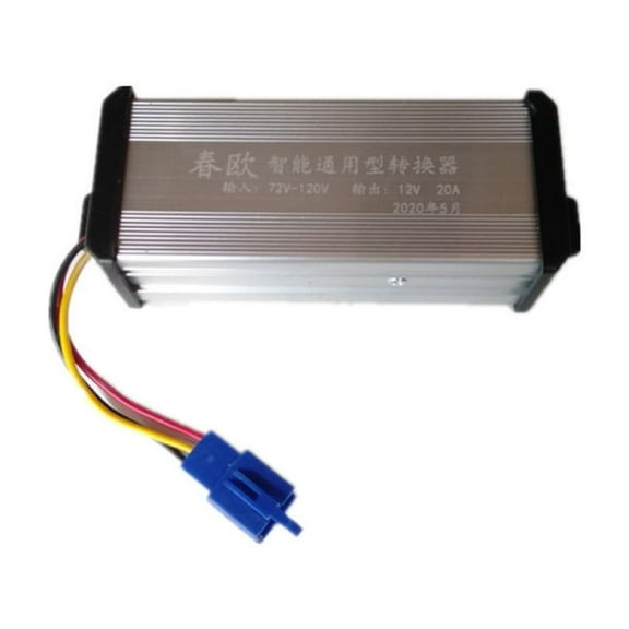 DC72V-120V to 12V 20A Electric Vehicle Converter Adapter Transformer Buck Step Down Power Supply Module for E-bike Electric Bike