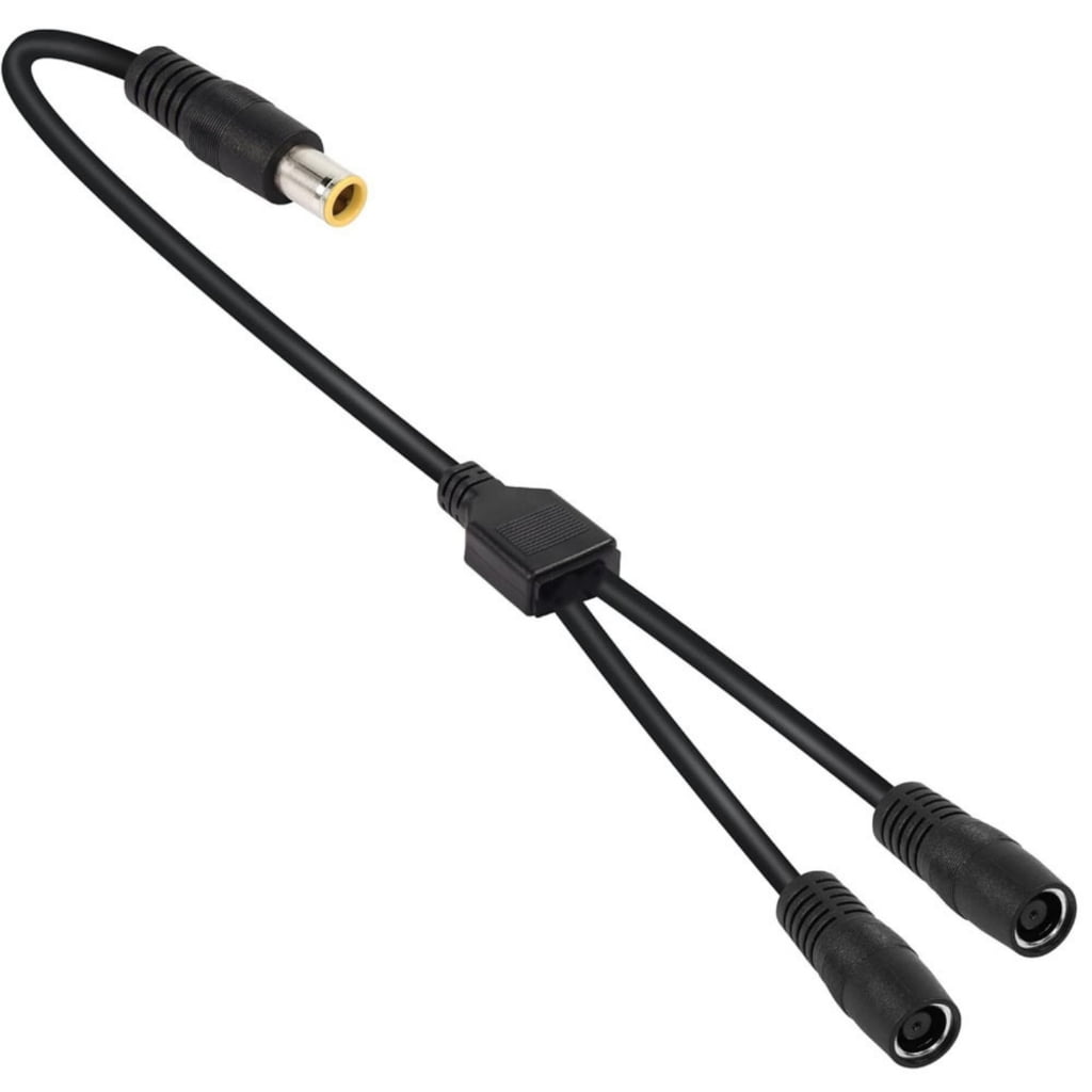 DC7909 1 to 2 Splitter Solar Charging Cable ABS Built, Streamlined Solar Panel