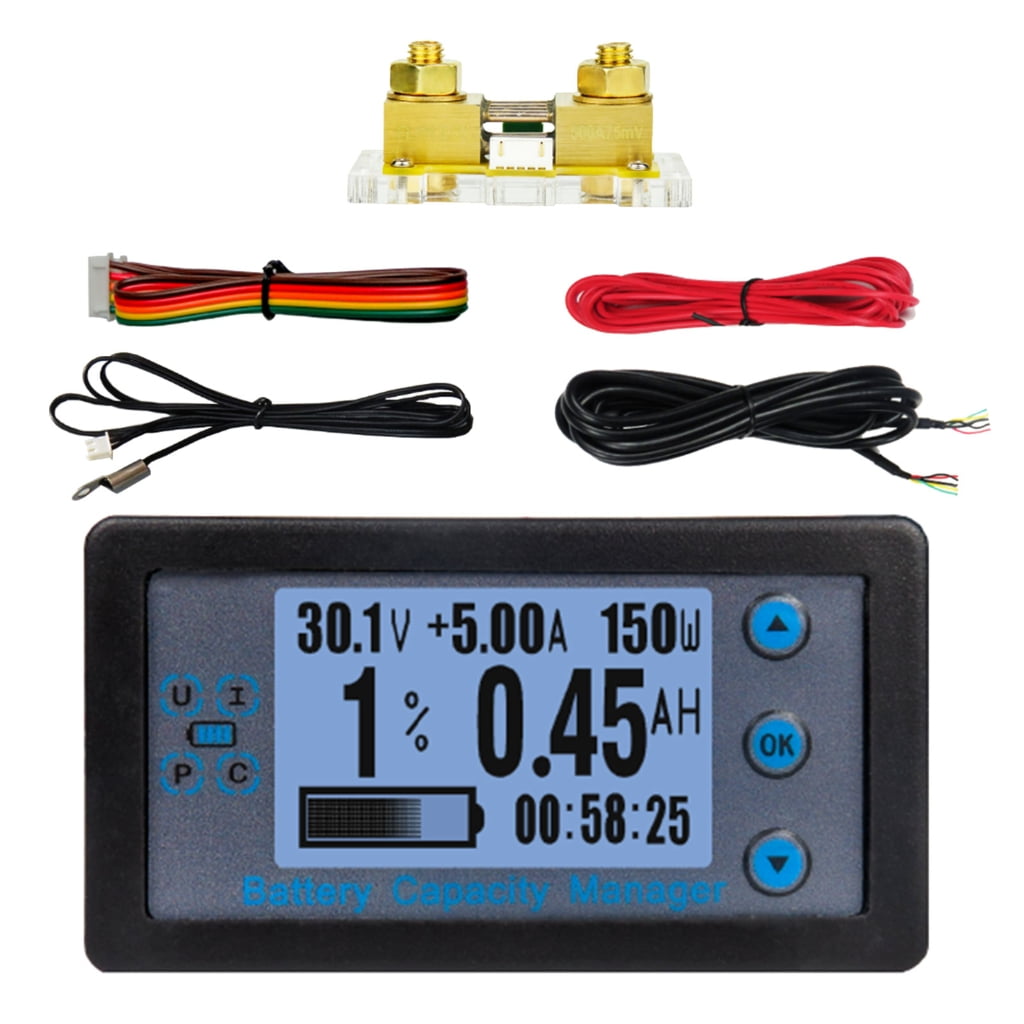 DC8-120V Battery Capacity Indicator Voltages Meter with Digital Display Waterproof Monitors Voltmeter Tester