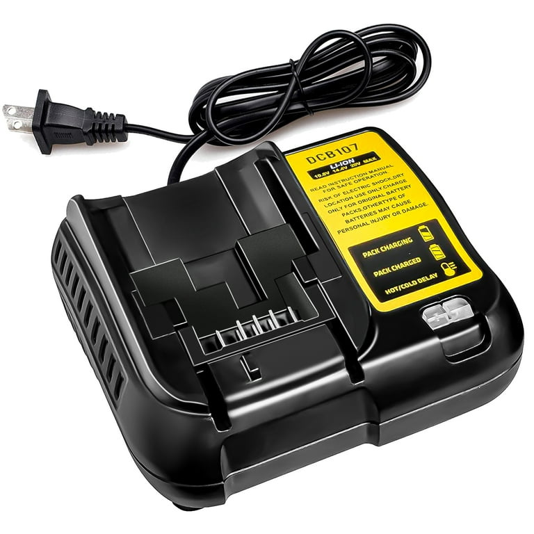 DCB107 Rapid Battery Charger Compatible with Dewalt 12V 20V Max Lithium ion Battery DCB206 DCB204 DCB200 2 Replacement for DCB101 DCB105 DCB112 DCB115