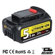 DCB205 5.5Ah Replacement for De.walt 20V Max Li-on Battery Compatible with 20 Volt DCB200 DCB206 DCB207 DCB204 DCB201 DCD DCF Series Power Tools and Battery Chargers