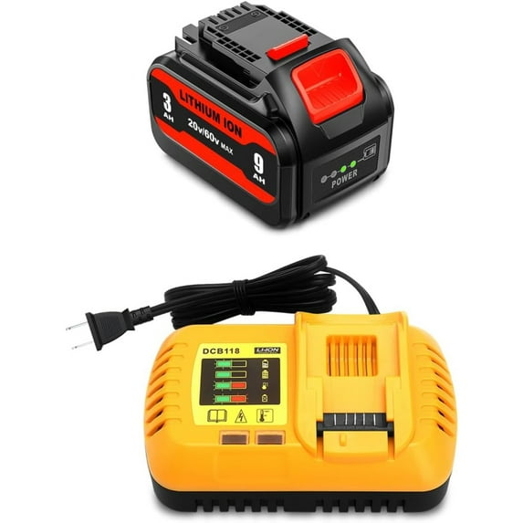 DCB609 DCB118 60V Battery Charger Replacement for DW 20V 60V Max Battery Charger