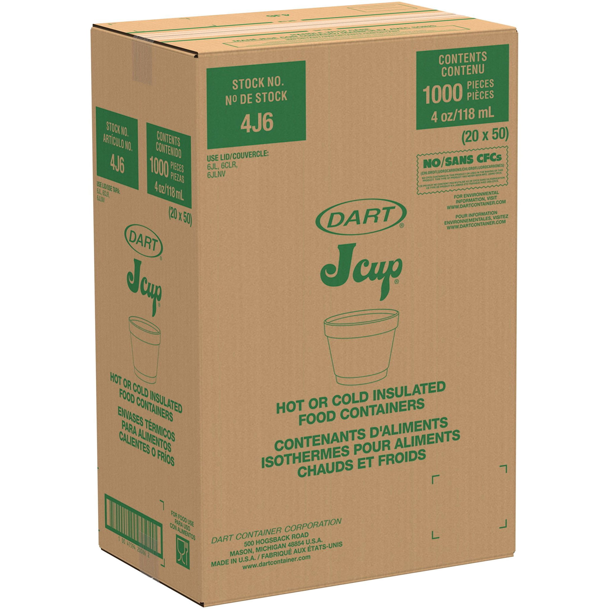 Dart 6PWC 6 Styrofoam Plate - 1000/Case - Ford Hotel Supply