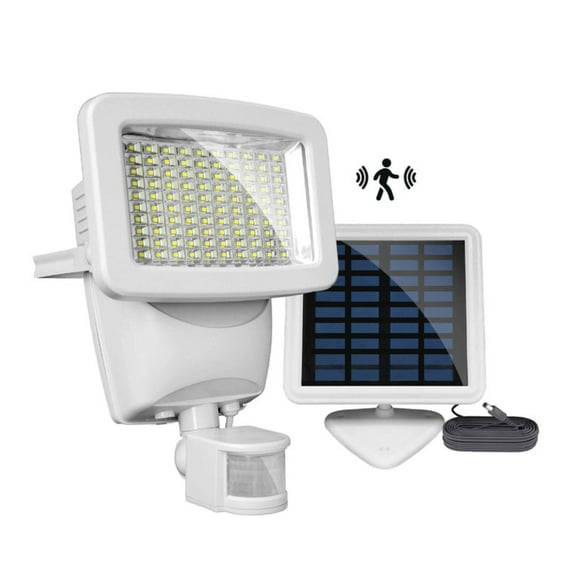 DCCM Solar Powered Motion Sensor Outdoor Security Light - 10.5" - White