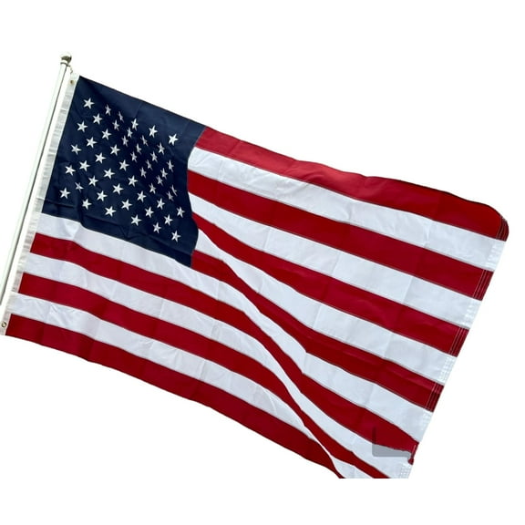 DCD 4 ft x 6 ft USA American Embroidered Stars Outdoor Flag
