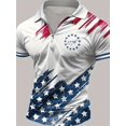 thumbnail image 1 of DCDany Men Polo Shirts Clearance Sale Short Sleeve Independence Day T-Shirt Graphic Stretch Casual 4th of July Raglan Golf Polos for Men White M, 1 of 6