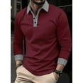 thumbnail image 1 of DCDany Men's Casual Polo Shirts Classic Long Sleeve Basic Button T-Shirt Lightweight Cotton Golf Tops, 1 of 6