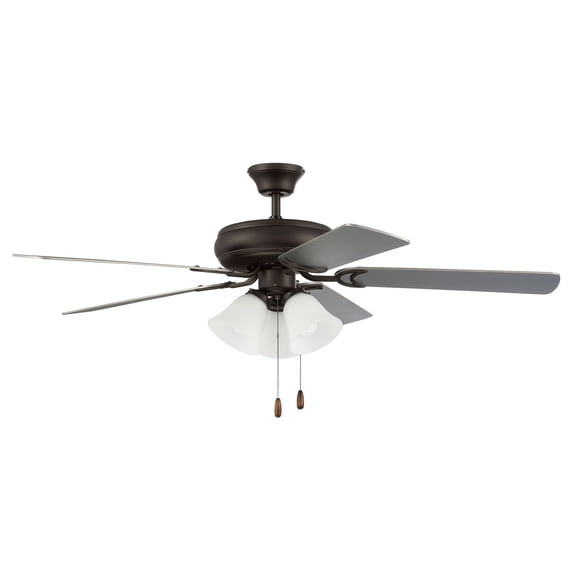DCF52ESP5C3W Craftmade Lighting Decorator's Choice - 5 Blade Ceiling Fan with Light Kit-16.57 Inches Tall and 52 Inches Wide-Espresso Finish