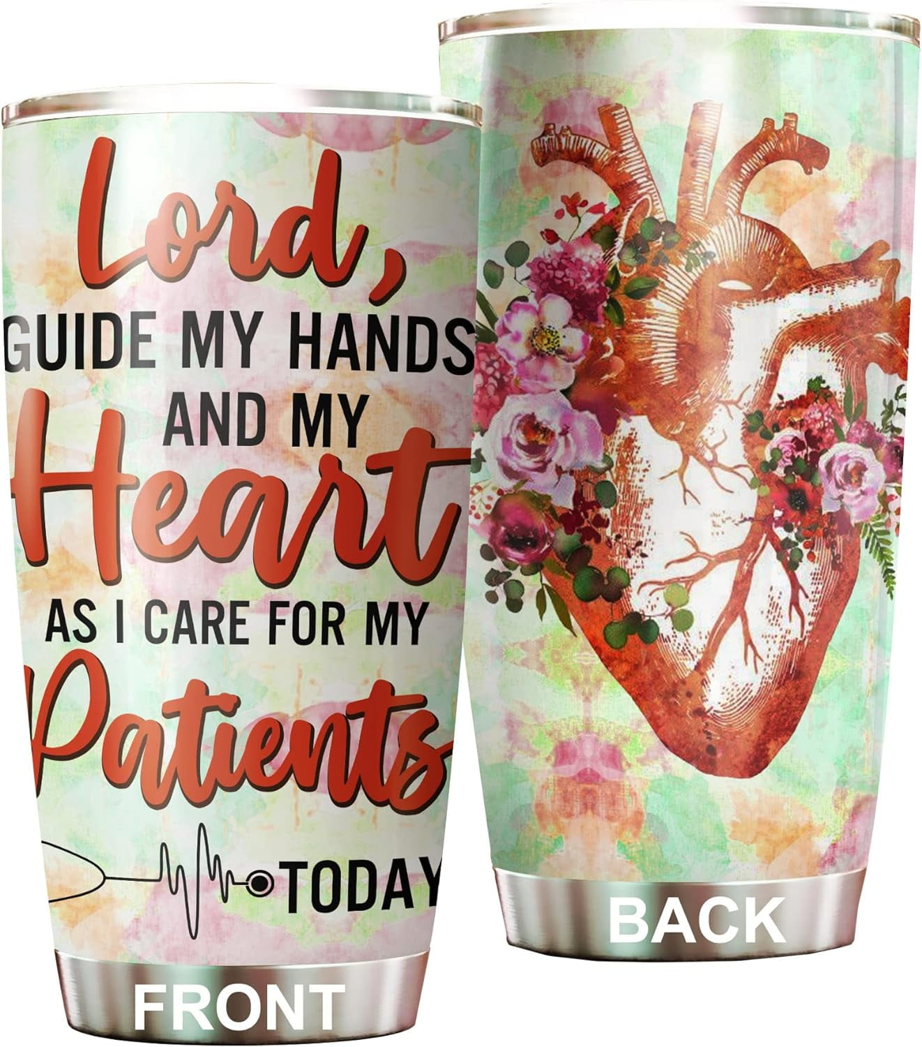 DCHYO Cardiology Gifts For Men Tumbler Stainless Steel 20oz, Anatomy Heart Coffee Cups For