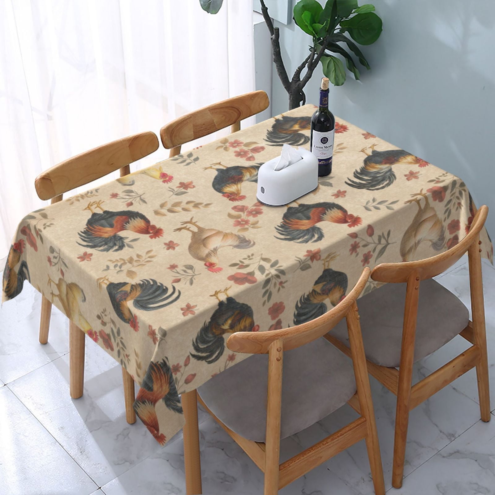 DCHYO Chickens Rectangular Tablecloths Are Soft And Comfortable, Re ...
