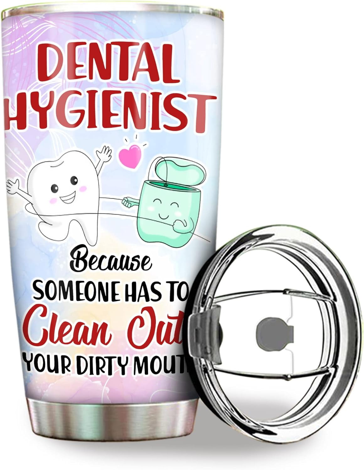 DCHYO Dental Hygienist Gifts Tumbler Stainless Steel 20oz, Funny Dental